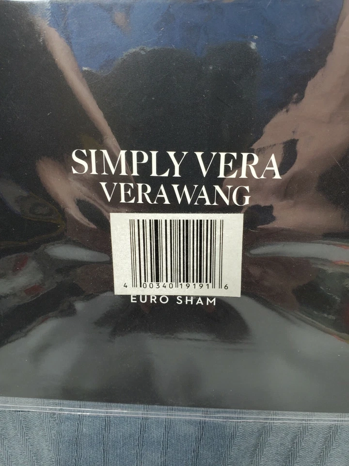 Simply Vera Vera Wang Sculptural Wave Euro Sham 410 Navy New - Изображение 3 из 4