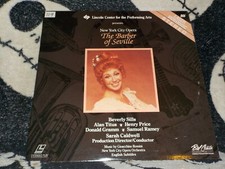 Rossini The Barber of Seville Laserdisc LD NYC Opera Beverly Sills Free Ship 50