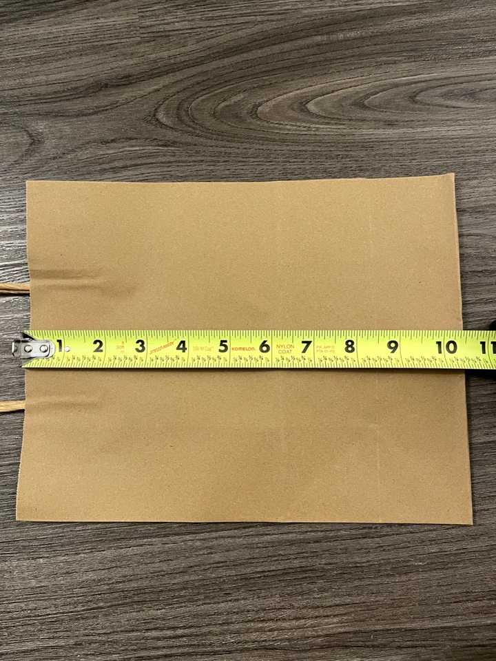 50 pcs paper bags Brown kraft bag with handles gift Retail Merchandise shopping - Image 3 of 4