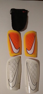 Two Pre Owned Pairs Nike Mercurial Lite White Large Orange XL Excellent Shape   