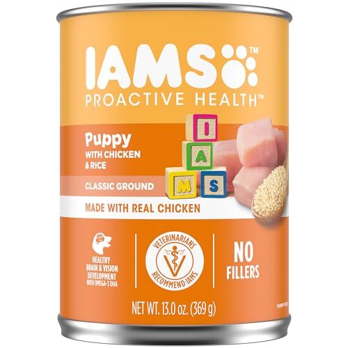 IAMS Proactive Health Puppy Wet Dog Food Chicken and Rice 12 Cans 13 oz - Picture 1 of 10