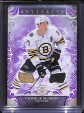 2024-25 Upper Deck Artifacts Purple Materials #53 Charlie McAvoy /25