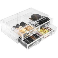 Stackable Cosmetic Organizer 12" Wide - 4 Drawer Large 