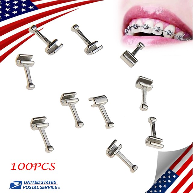 US 10Pack Dental Orthodontic Stainless Steel Stops Type Crimpable Hook