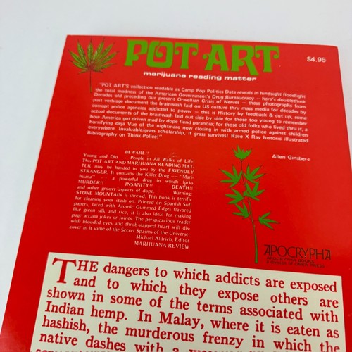 Marijuana Reading Matter Pot Art Stone Mountain Paperback Book 1972 Third Print - Picture 10 of 12