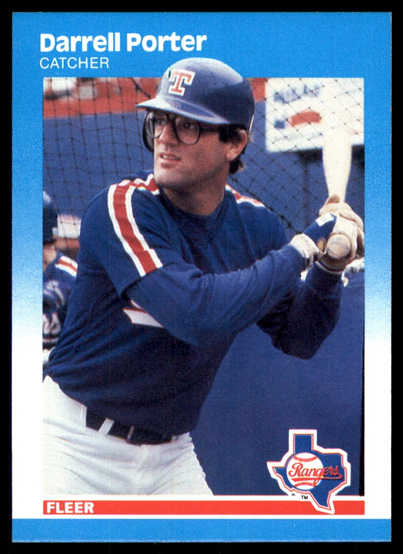 Darrell Porter 1987 Fleer #136 Texas Rangers MLB READ FREE SHIPPING AutographDen