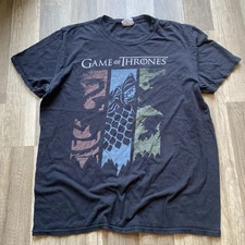 Game of Thrones Men's T-Shirt Y2K Style HBO Max 2017 Graphic Tee Grunge Dragons
