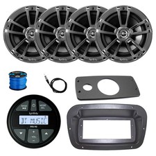 Infinity Radio, Adapter, Spa Bezel, 4x 6.5" 225W Chrome Speakers w/ANT,Wire