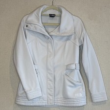 Women's The North Face Fleece Off White/Ivory Jacket Coat Small - Excellent