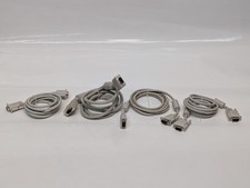  4 Serial Extension Communication Cables w/DB9 Male to Female 9-Pin Connectors