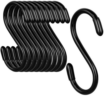 3 Inch Vinyl Coated S Hook,S Hooks for Hanging Plants ,10 Pack Non Slip Heavy Du