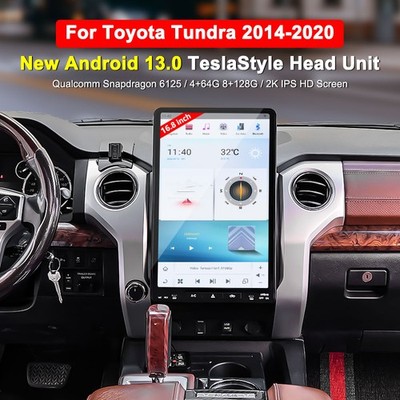 16.8''Tesla Style Screen For Toyota Tundra 2015-2020 Android Stereo Radio BT GPS