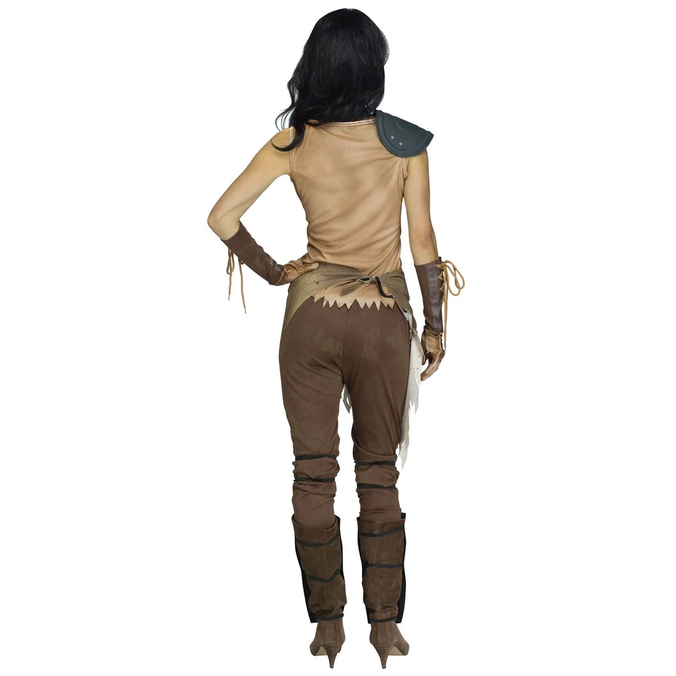 Disfraz de Guerrero Apocalipsis 6 piezas para mujer, pequeño/mediano, mediano/grande, beige marrón Foto 2 de 2