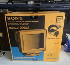 Sony Multiscan 200ES 17 in Trinitron CRT Monitor With Box, Working