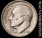 1949-S Silver Roosevelt Dime - Scarce  Better Date  No Reserve  #K4534