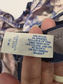 Vtg 90&rsquo;s Lily Of France Shiny Satin Panties & Bra Set Second Skin SM 36B NOS
