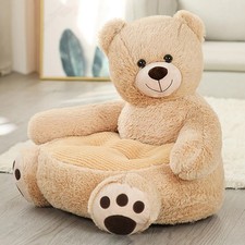 Child Kids Plush Sofa Seat Brown Bear Soft Chair Toddlers Armchair Cushion UK