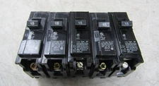 💥5) NEW SIEMENS 15 AMP PUSH ON CIRCUIT BREAKER 1 POLE 120/240 VAC Q115 LOT OF 5