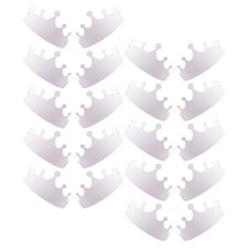 100pcs White Birthday Paper Crowns Bulk, DIY Blank Party Headwear