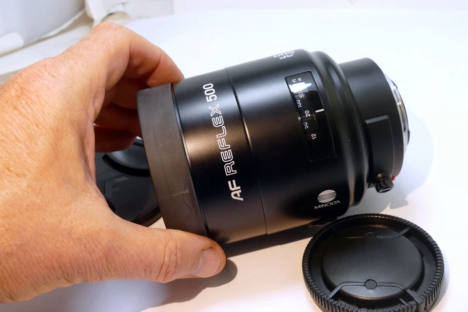 Minolta AF Reflex 500mm f/8 for Sony Minolta A Mirror Telephoto lens - near mint - Image 3 of 4