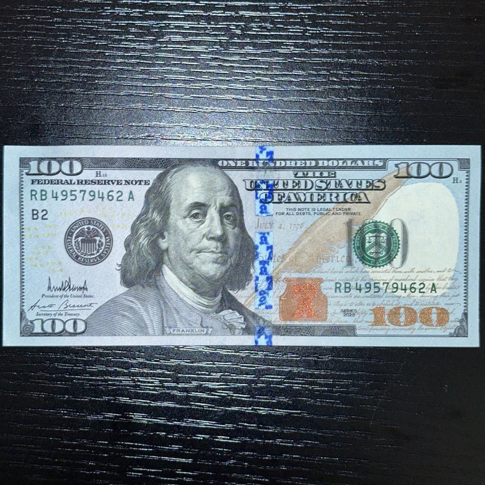 Series 2025 ~ US One Hundred Dollar Bill $100 ~ New York City ~ RB ...