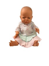 Berjusa Anatomically Correct Baby Girl Doll Vintage Infant Newborn Vinyl 18"