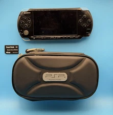 Sony PSP-3000/3001 With Charger, Case And Memory Card, Tested Working