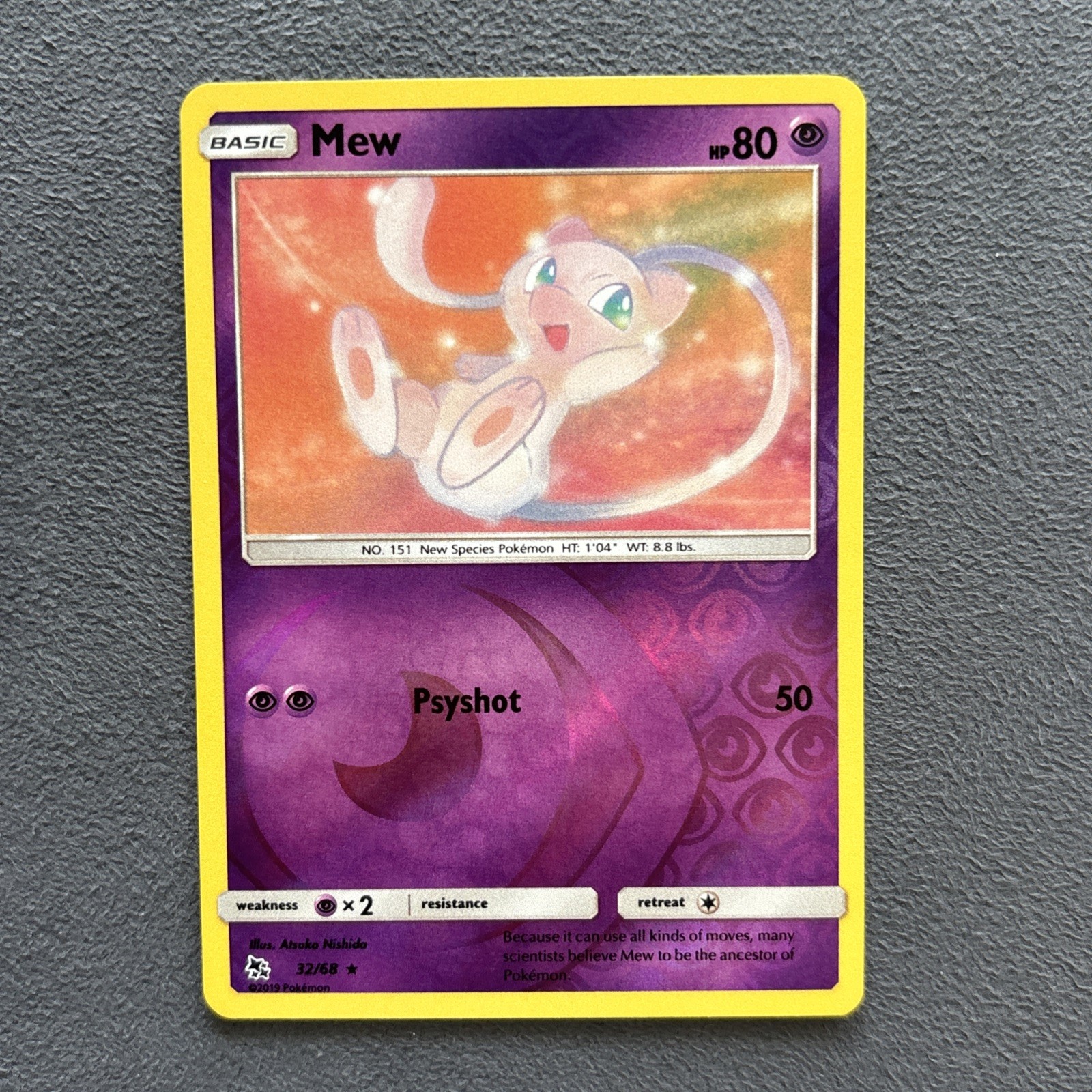 POKEMON MEW 32/68 REVERSE HOLO RARE HIDDEN FATES NM-Mint