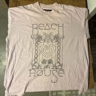 Beach House LARGE Tour Shirt Light Pink Once Twice Melody 2022 Merch Top
