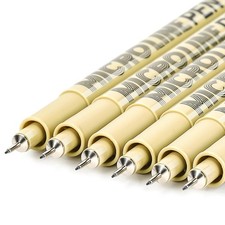 01 Fineliner Ink Pens, 0.25mm Black Micro Fine Point Drawing Pens Waterproof ...