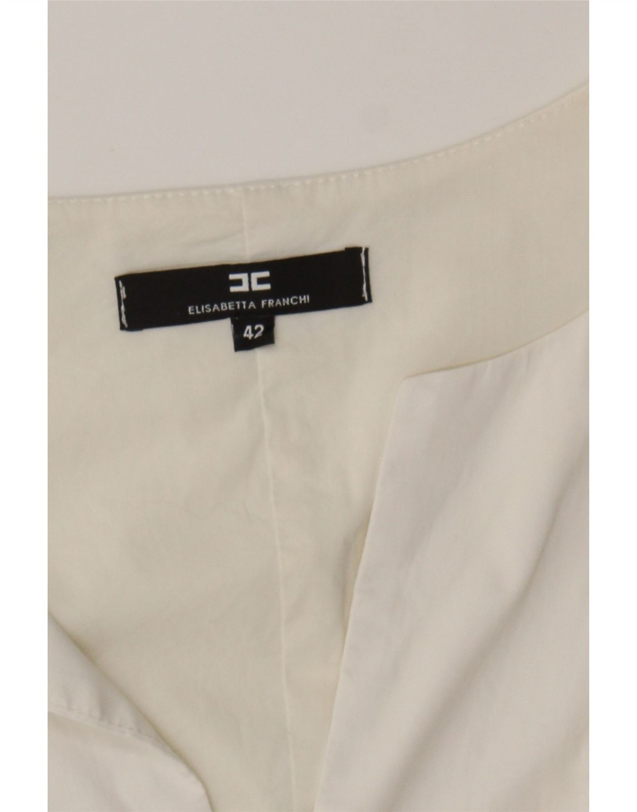 ELISABETTA FRANCHI Womens Sheath Dress IT 42 Medium Off White CB25 thumbnail 3