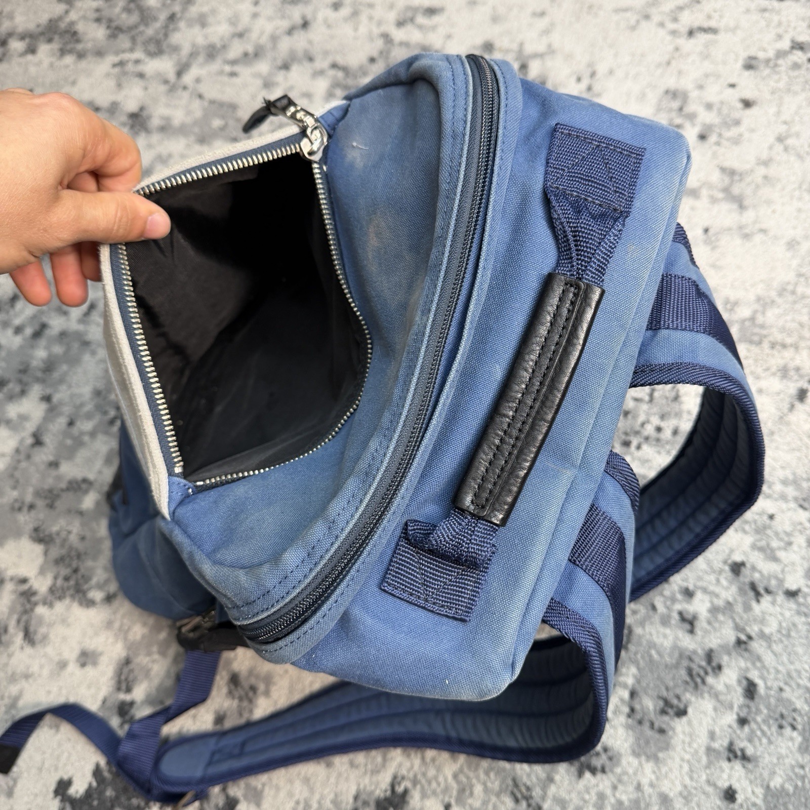 Master Piece MSPC Push Connection Backpack Cow Le… - image 9