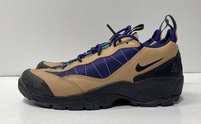 Vintage Nike ACG Air Terra Goatek Tan Purple Black Outdoor Hiking Shoes Size 11
