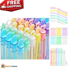 Outdoor Fun 30-Pack Mini Bubble Wands - Kids' Party Favors in Vibrant Colors