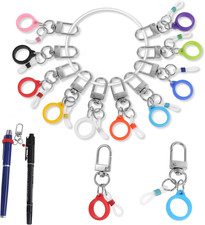 10 PCS Silicone Pen Holder With Lobster Clasp for Lanyard, Clip on Pens, Convert