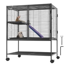 VEVOR  36" Rolling Metal Ferret Cage,Large 2-Tier Critter Nation Cage,Small Anima