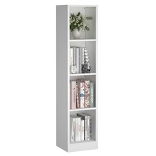 Book Shelf, 4-Tier Bookshelf, Metal Bookcase With Open Shelves