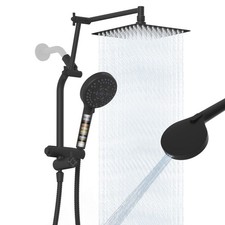 10 Inch Filtered High Pressure Rainfall Shower Head With Handheld Spray Combo US