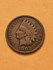 1902 UNITED STATES INDIAN HEAD CENT KM90a GOOD + DETAIL FREE SHIPPING