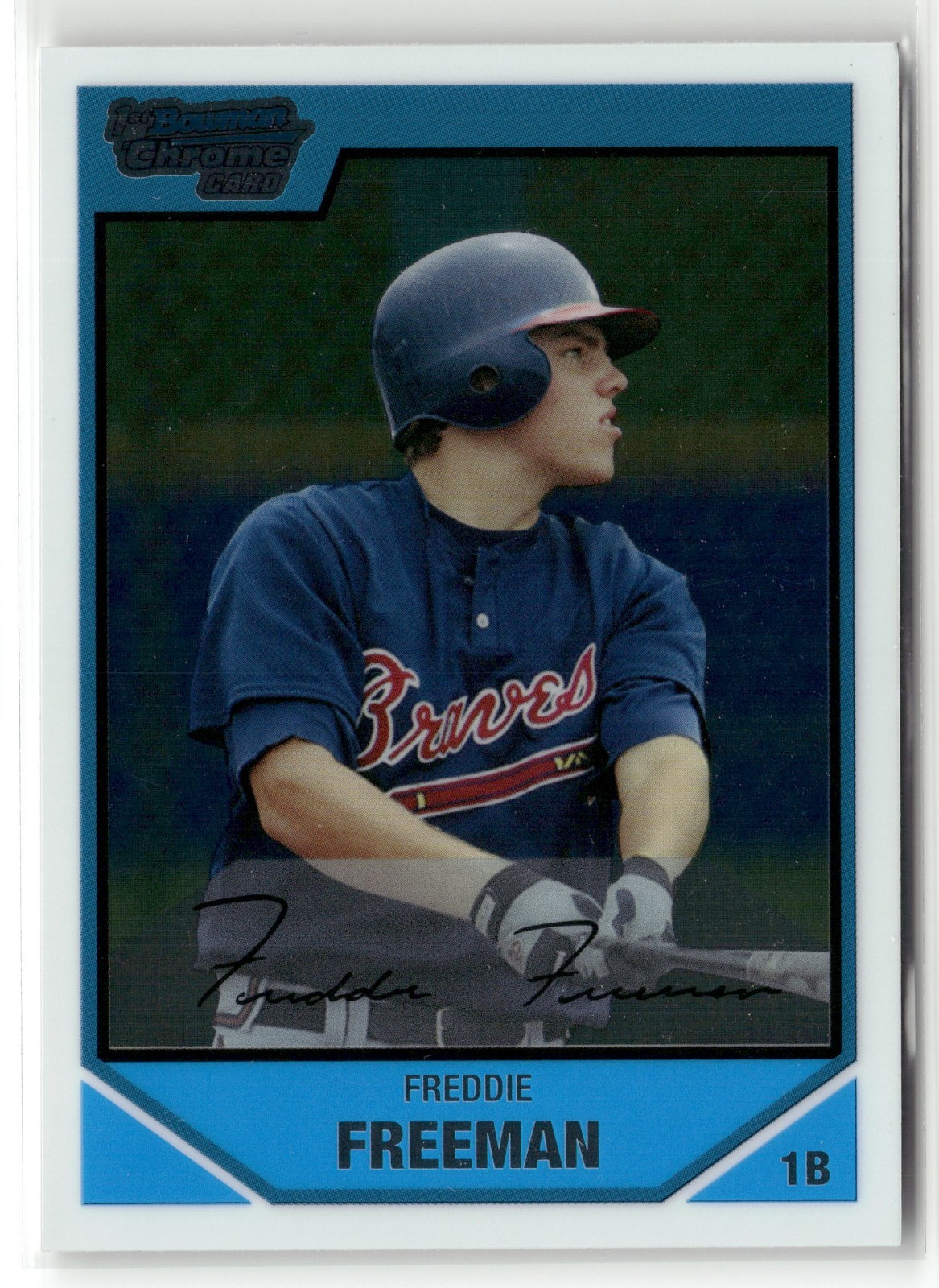 2007 Bowman Draft Picks & Prospects Freddie Freeman Chrome #BDPP12 Braves