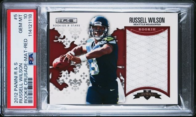Russell Wilson Panini Rookies & Stars Rookie Collection Jersey #5 Base