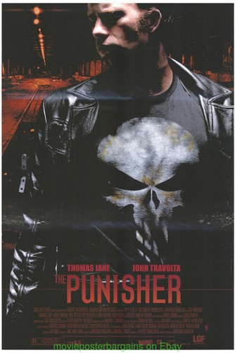 THE PUNISHER MOVIE POSTER ORIGINAL 1 SIDED 27x40 THOMAS JANE JOHN TRAVOLTA