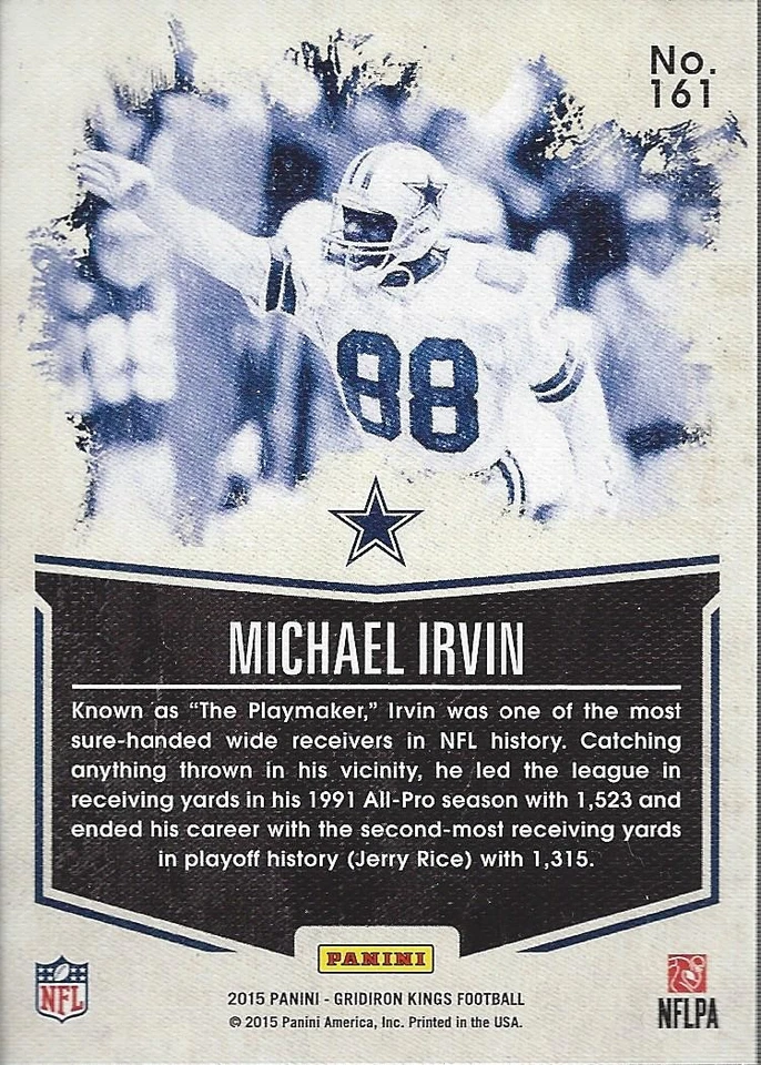 2015 Gridiron Kings Framed Red #161 Michael Irvin LL - FB - Image 2 of 2