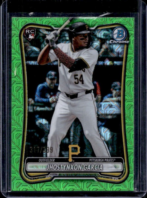 2026 Bowman Mega Box Jhostynxon Garcia Chrome RC Neon Green Mojo Refractor #/399