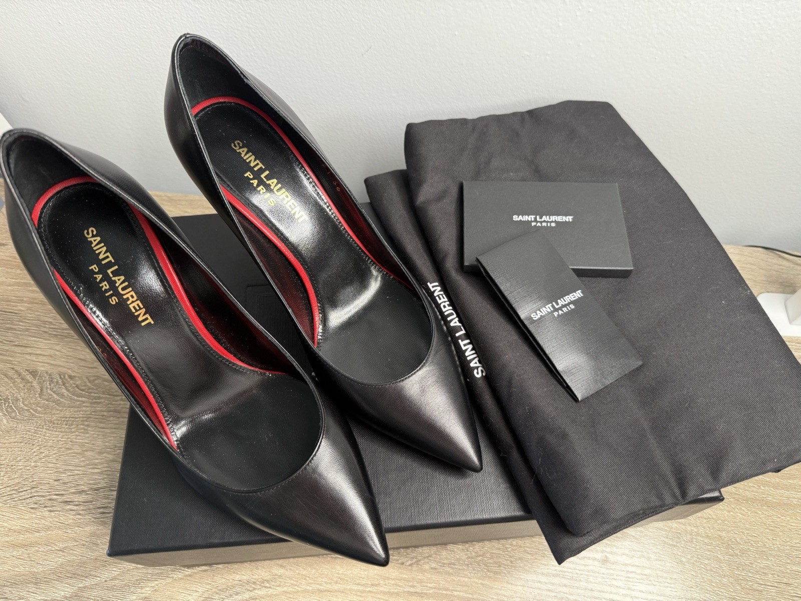 Saint Laurent Anja décolleté in pelle nera 85 taglia 36 US6