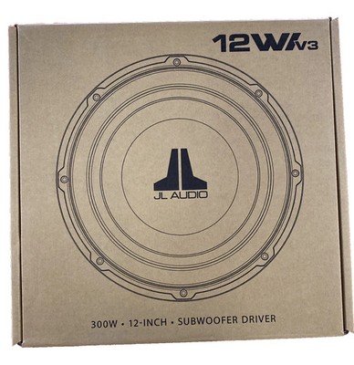 JL AUDIO 12W1V3-2 12'' SUBWOOFER CAR AUDIO 2 OHM 300W RMS FREE SHIPPING