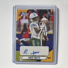 2021 Leaf Pro Set College Autograph Rookie Duece Watts #PS-DW1