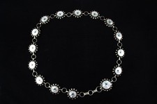 Vintage 1970  s Zuni Abel Soseeah Multistone Inlay SUNFACE Sterling Concho Belt