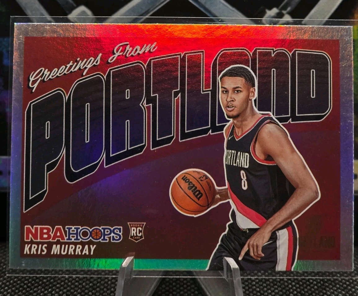 2023-24 Panini NBA Hoops KRIS MURRAY Rookie Greetings Holo #5 RC Portland