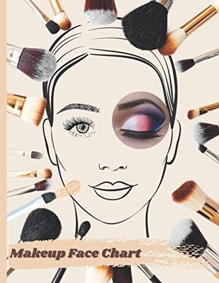 Makeup Face Charts: Blank Makeup Fa..., Press, Pink Sty
